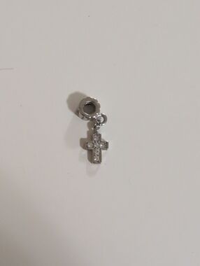 Cross & Round Charm Necklace Pendant